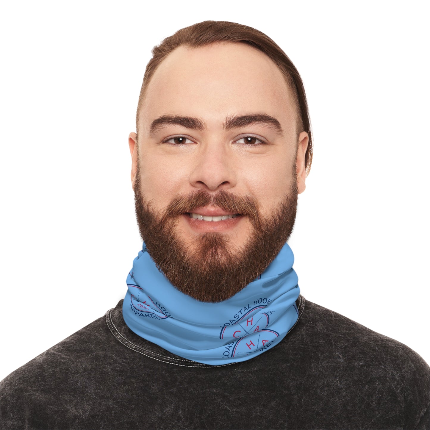 CHA Logo Lightweight Neck Gaiter - Light Blue