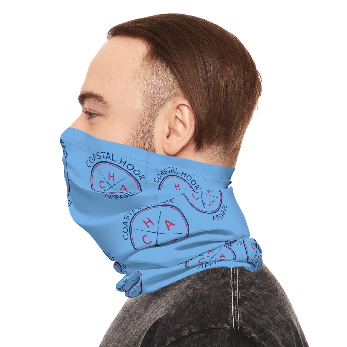 CHA Logo Lightweight Neck Gaiter - Light Blue