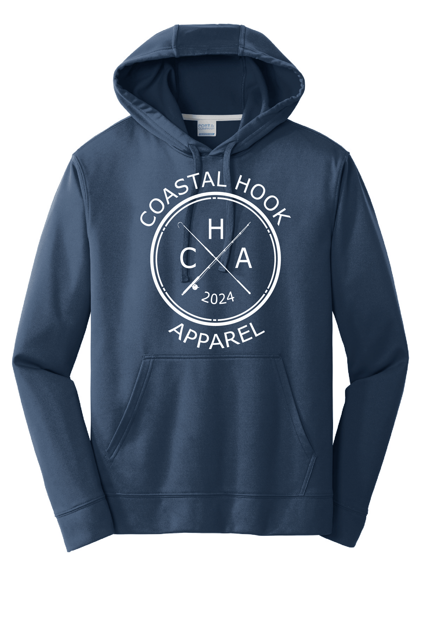 Coastal Hook Apparel Logo Hoodie - Deep Navy