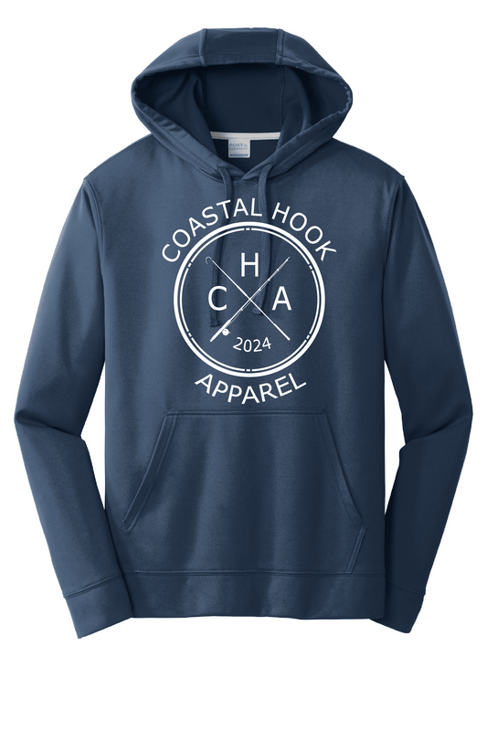 Coastal Hook Apparel Logo Hoodie - Deep Navy